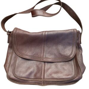 Fendi Roma Vintage Brown Adjustable Crossbody Leather Handbag